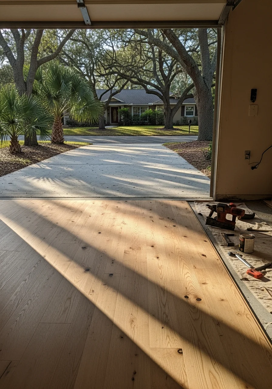 Volusia County inland residential property with mature trees and landscaping.